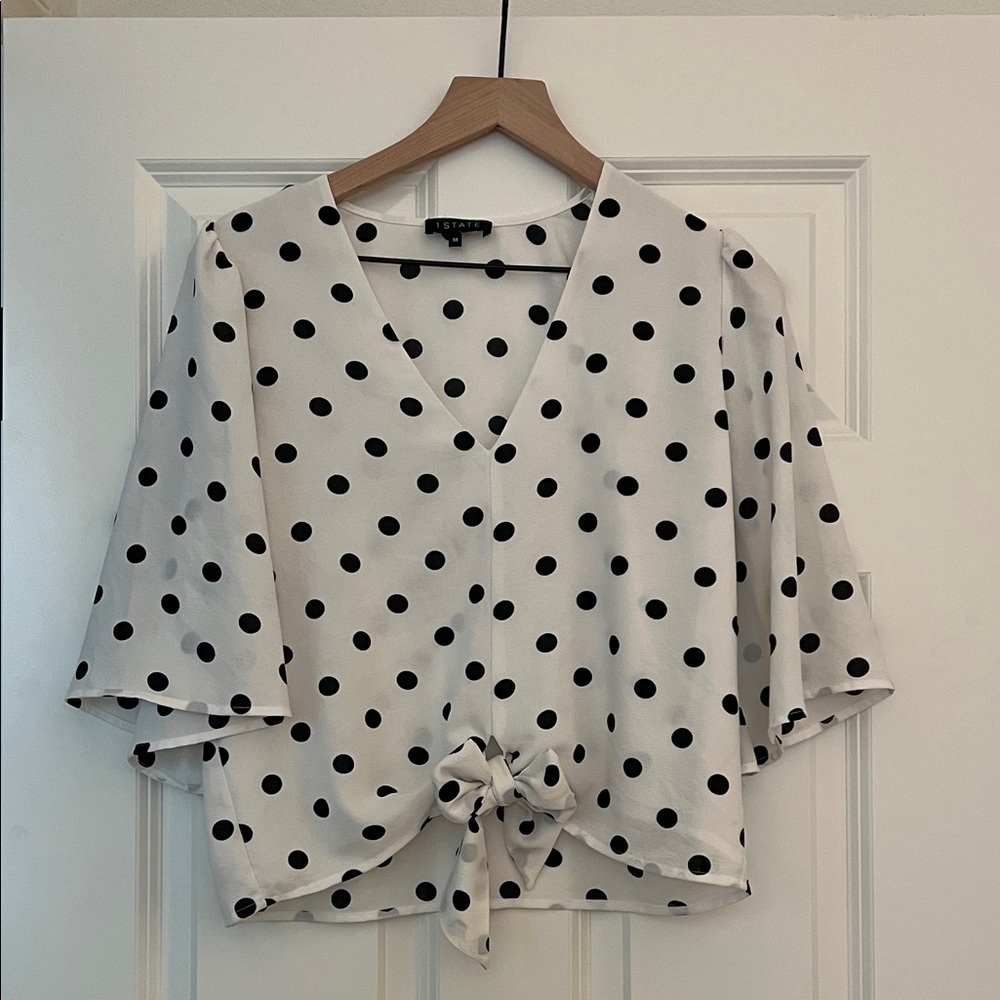 Black and White Polka Dot Blouse